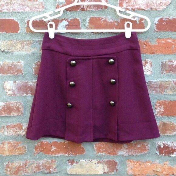Pleated Button Panel Skirt - Cope - Picture 2 of 2